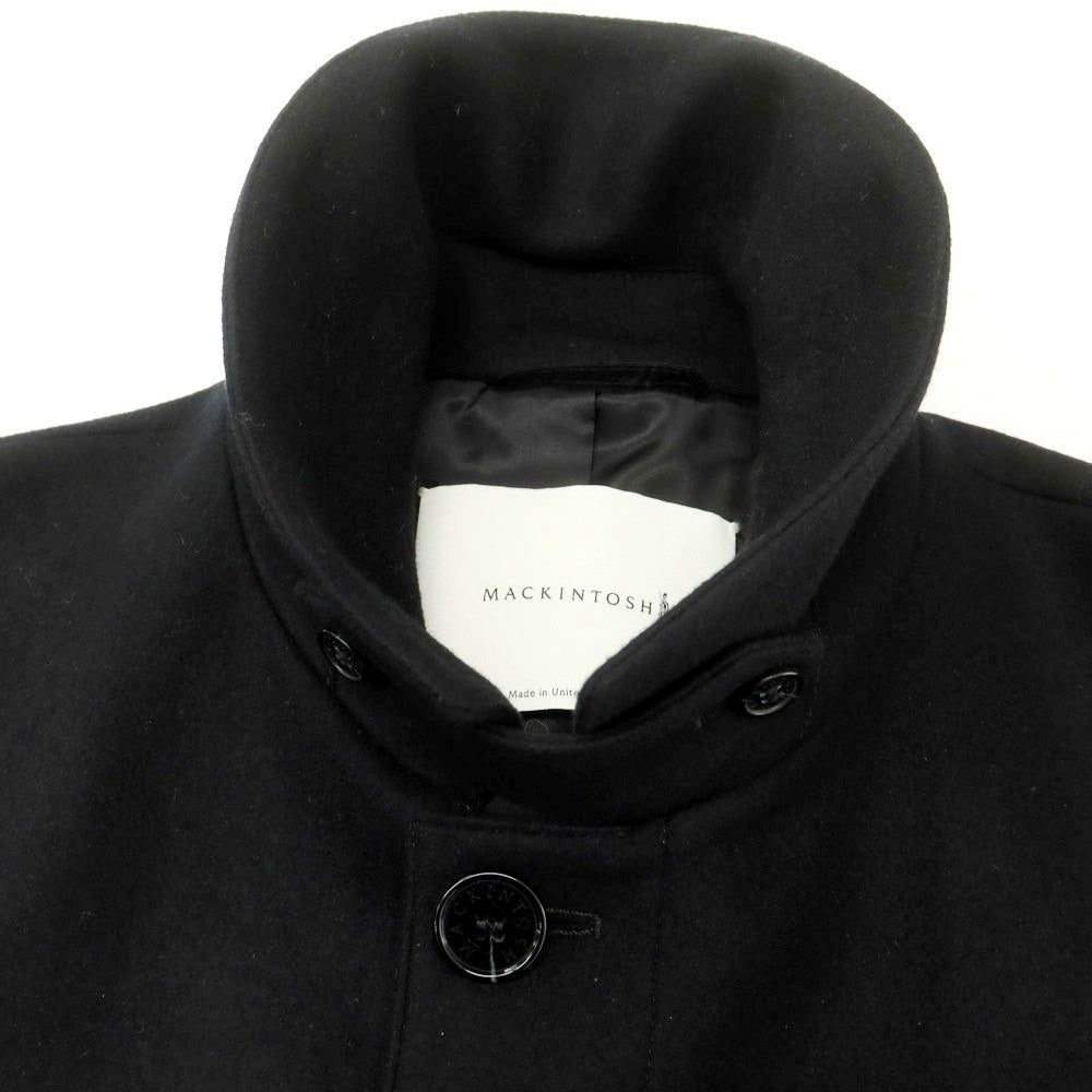 【中古】マッキントッシュ Mackintosh GTS DUNKELD EX ウール ステンカラーコート ブラック【 34 】【 状態ランクA 】【 メンズ 】