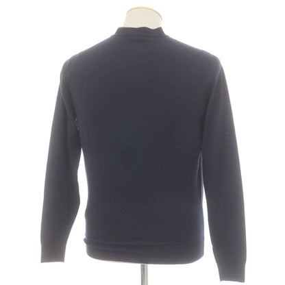 【中古】ジョンスメドレー JOHN SMEDLEY ハイゲージ ウール カーディガン ダークネイビー【 S 】【 状態ランクA 】【 メンズ 】