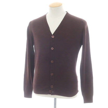 【中古】ジョンスメドレー JOHN SMEDLEY ハイゲージ ウール カーディガン ブラウン【 S 】【 状態ランクA 】【 メンズ 】