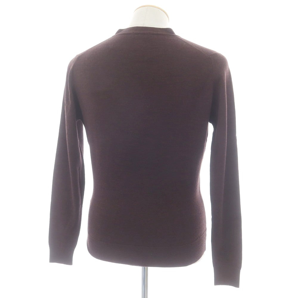 【中古】ジョンスメドレー JOHN SMEDLEY ハイゲージ ウール カーディガン ブラウン【 サイズS 】【 状態ランクA 】【 メンズ 】 [CPD]