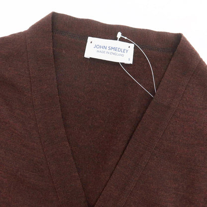 【中古】ジョンスメドレー JOHN SMEDLEY ハイゲージ ウール カーディガン ブラウン【 S 】【 状態ランクA 】【 メンズ 】