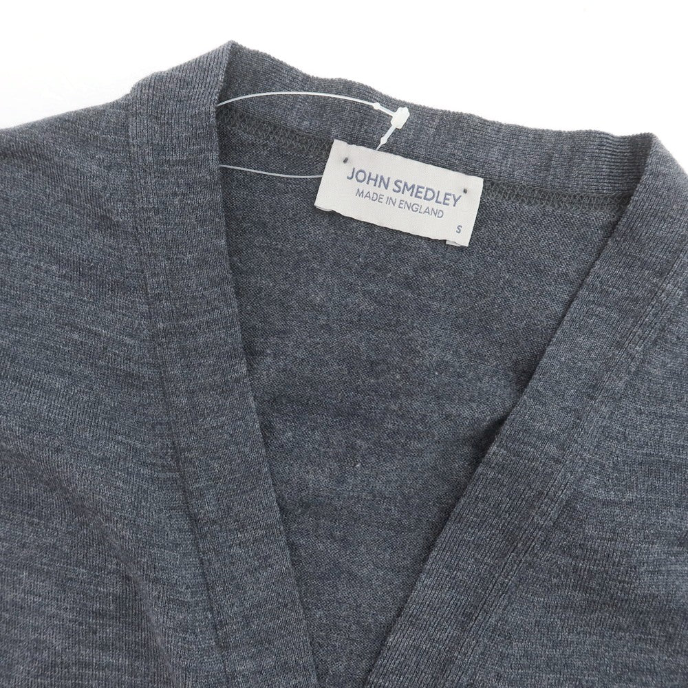 【中古】ジョンスメドレー JOHN SMEDLEY ハイゲージ ウール カーディガン グレー【 S 】【 状態ランクA 】【 メンズ 】