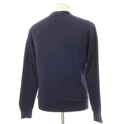 【中古】ジョンスメドレー JOHN SMEDLEY ハイゲージ シーアイランドコットン カーディガン ネイビー【サイズS】【 状態ランクB 】【 メンズ 】