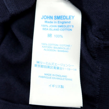 【中古】ジョンスメドレー JOHN SMEDLEY ハイゲージ シーアイランドコットン カーディガン ネイビー【サイズS】【 状態ランクB 】【 メンズ 】