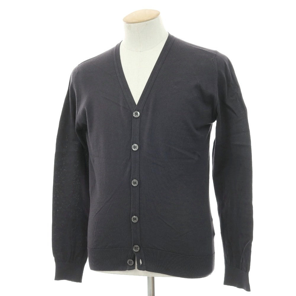 【中古】ジョンスメドレー JOHN SMEDLEY ハイゲージ シーアイランドコットン カーディガン ダークグレー【サイズS】【 状態ランクB 】【 メンズ 】