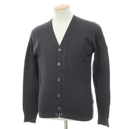 【中古】ジョンスメドレー JOHN SMEDLEY ハイゲージ シーアイランドコットン カーディガン ダークグレー【サイズS】【 状態ランクB 】【 メンズ 】