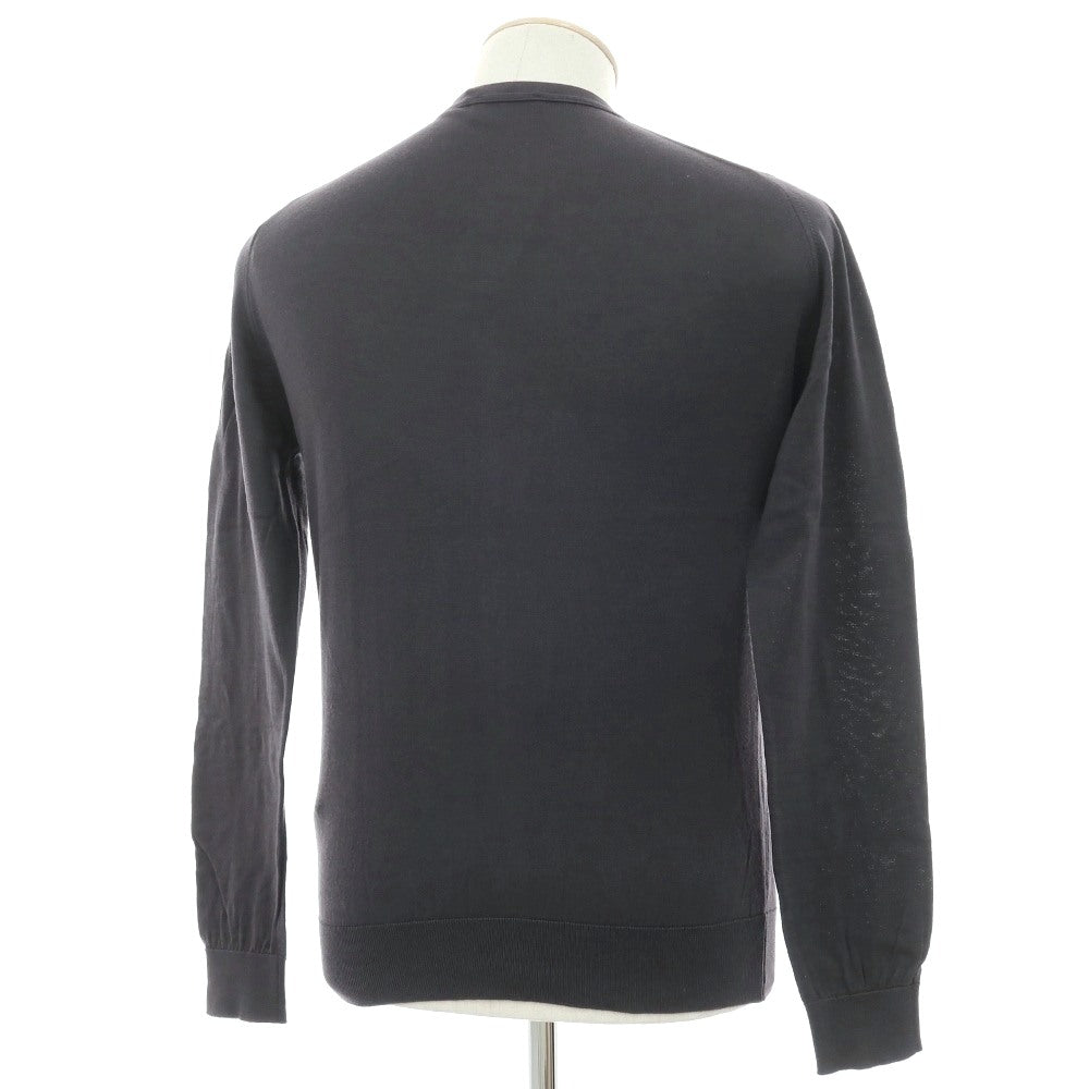 【中古】ジョンスメドレー JOHN SMEDLEY ハイゲージ シーアイランドコットン カーディガン ダークグレー【サイズS】【 状態ランクB 】【 メンズ 】