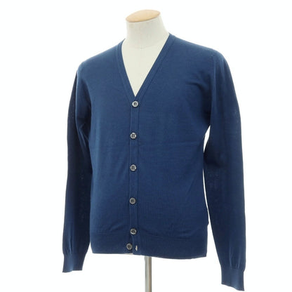 【中古】ジョンスメドレー JOHN SMEDLEY ハイゲージ シーアイランドコットン カーディガン ダークブルー【サイズS】【 状態ランクB 】【 メンズ 】