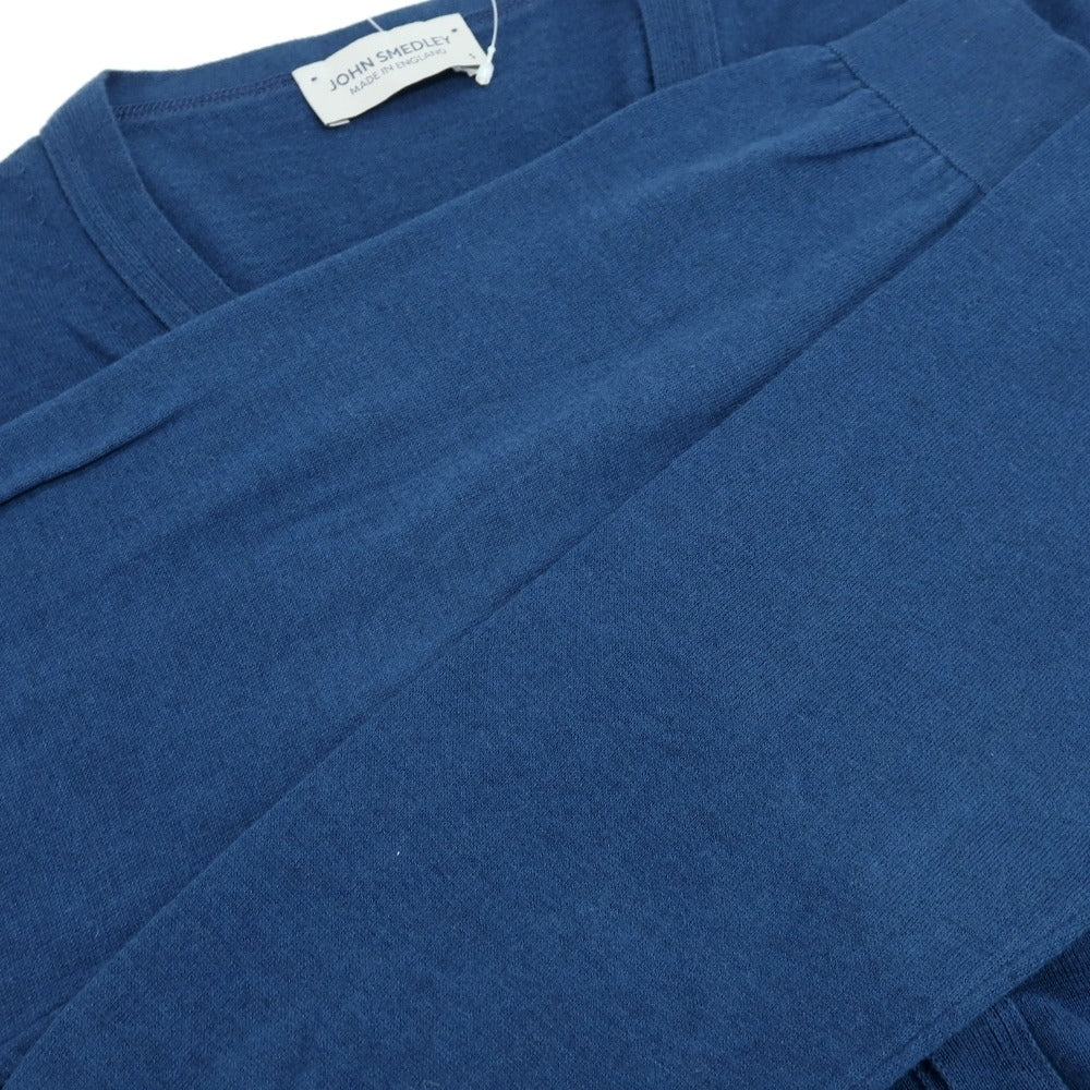 【中古】ジョンスメドレー JOHN SMEDLEY ハイゲージ シーアイランドコットン カーディガン ダークブルー【サイズS】【 状態ランクB 】【 メンズ 】