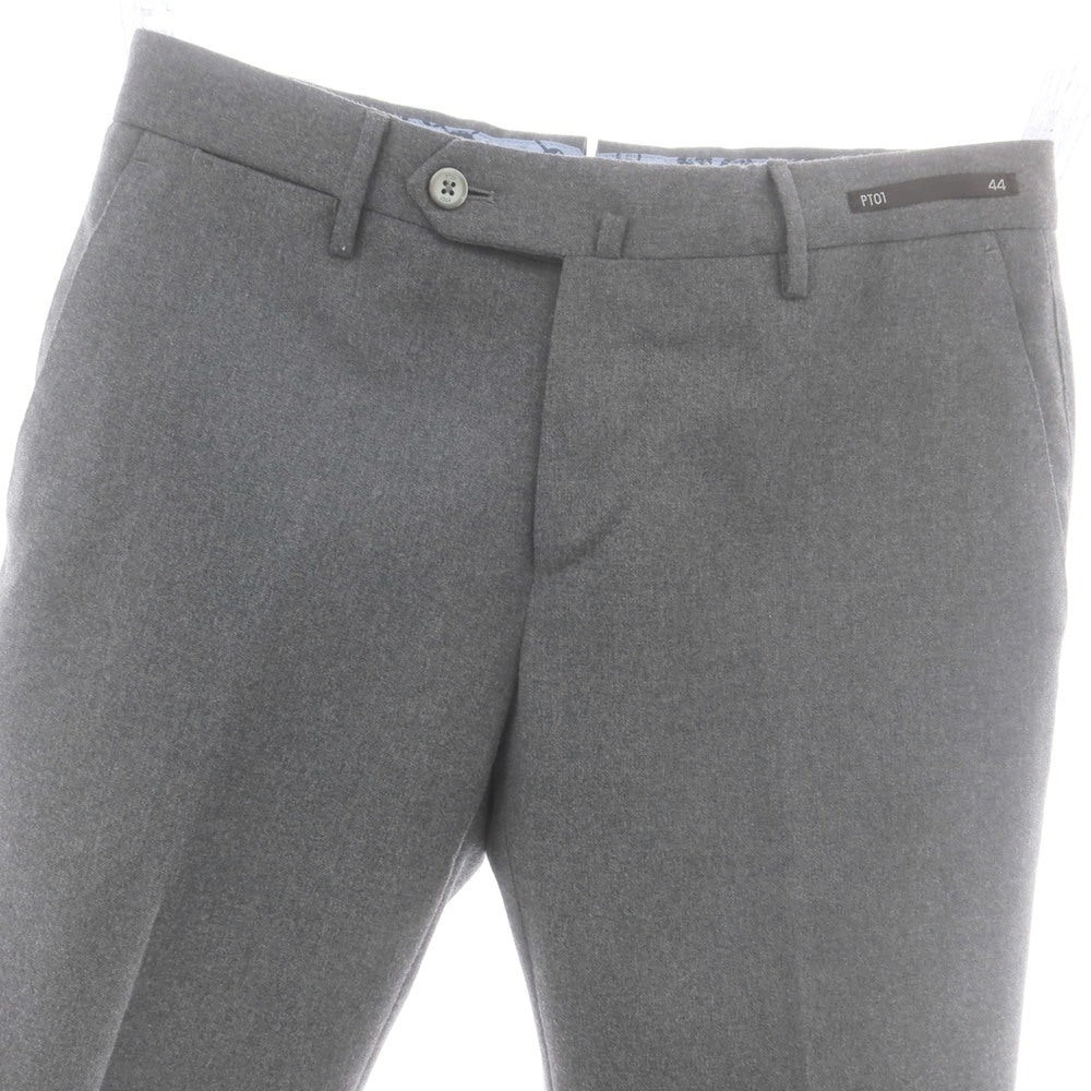 【中古】ピーティーゼロウーノ PT01 TRAVELLER ウールポリエステル ドレススラックスパンツ グレー【 44 】【 状態ランクB 】【 メンズ 】