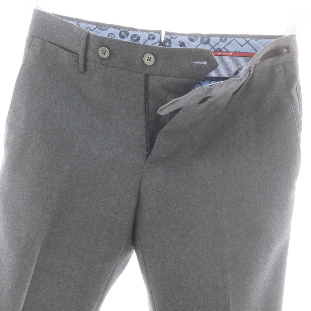 【中古】ピーティーゼロウーノ PT01 TRAVELLER ウールポリエステル ドレススラックスパンツ グレー【 44 】【 状態ランクB 】【 メンズ 】