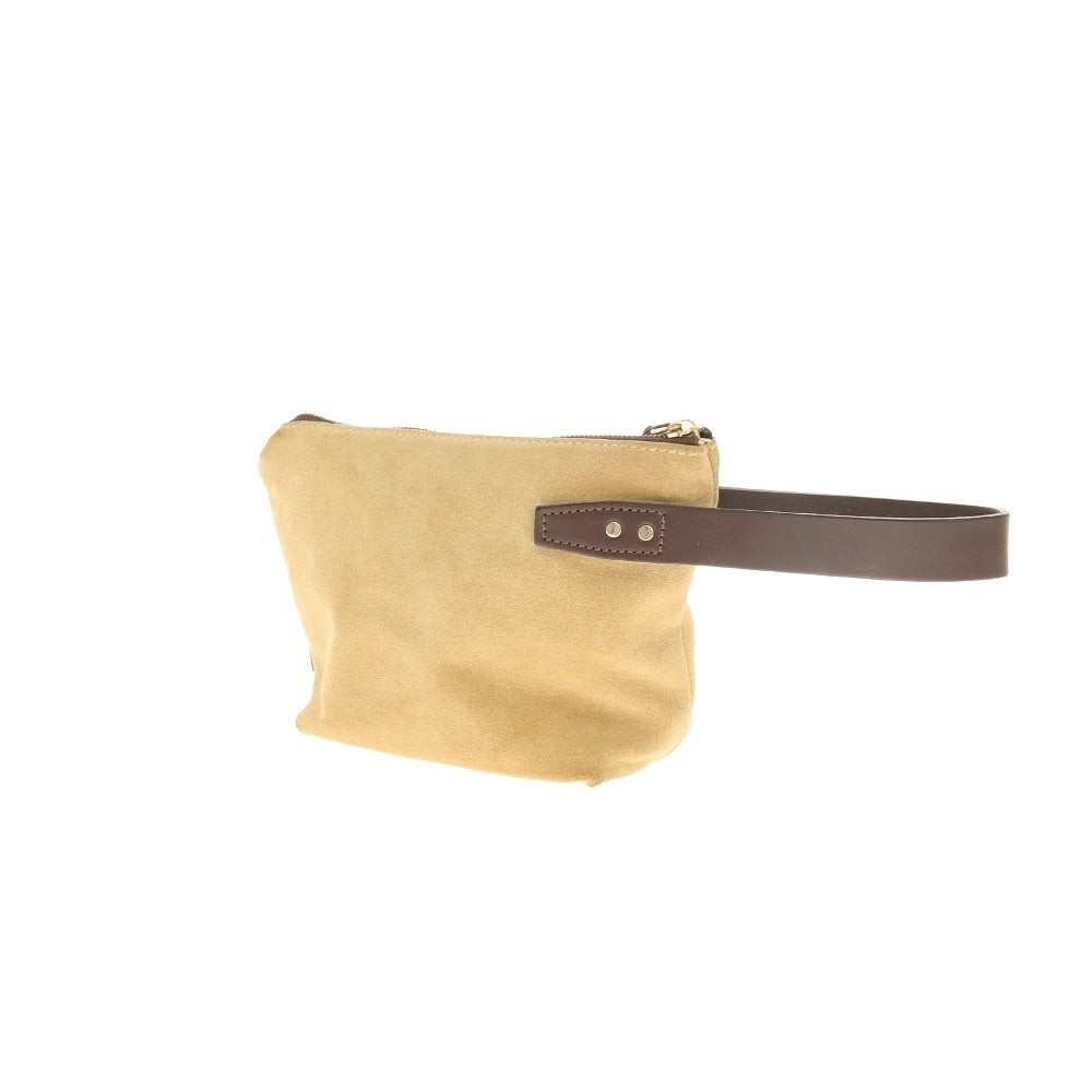 【中古】ジョンチャップマン JOHN CHAPMAN スエード ポーチ ベージュ【 状態ランクB 】【 メンズ 】