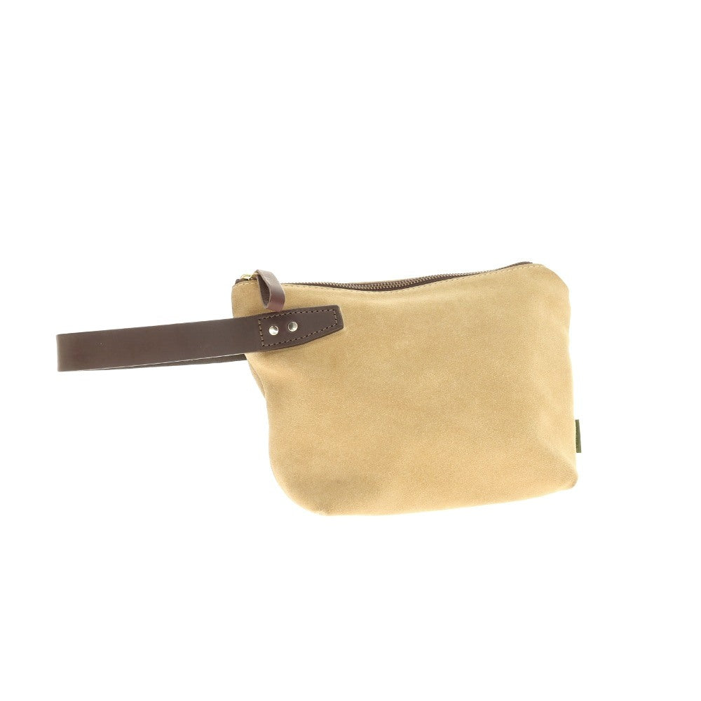 【中古】ジョンチャップマン JOHN CHAPMAN スエード ポーチ ベージュ【 状態ランクB 】【 メンズ 】