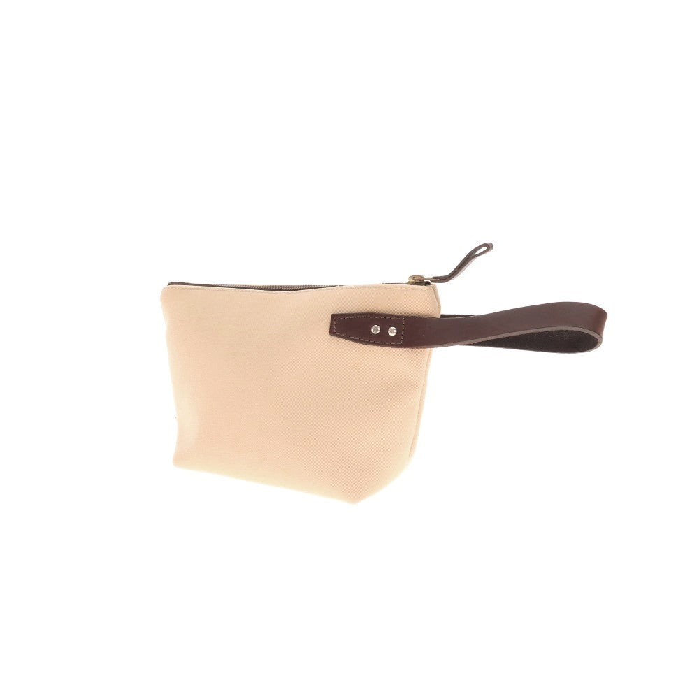 【中古】ジョンチャップマン JOHN CHAPMAN キャンバス ポーチ ベージュ【 状態ランクC 】【 メンズ 】