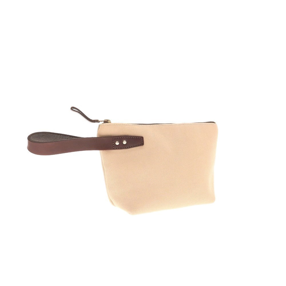 【中古】ジョンチャップマン JOHN CHAPMAN キャンバス ポーチ ベージュ【 状態ランクC 】【 メンズ 】