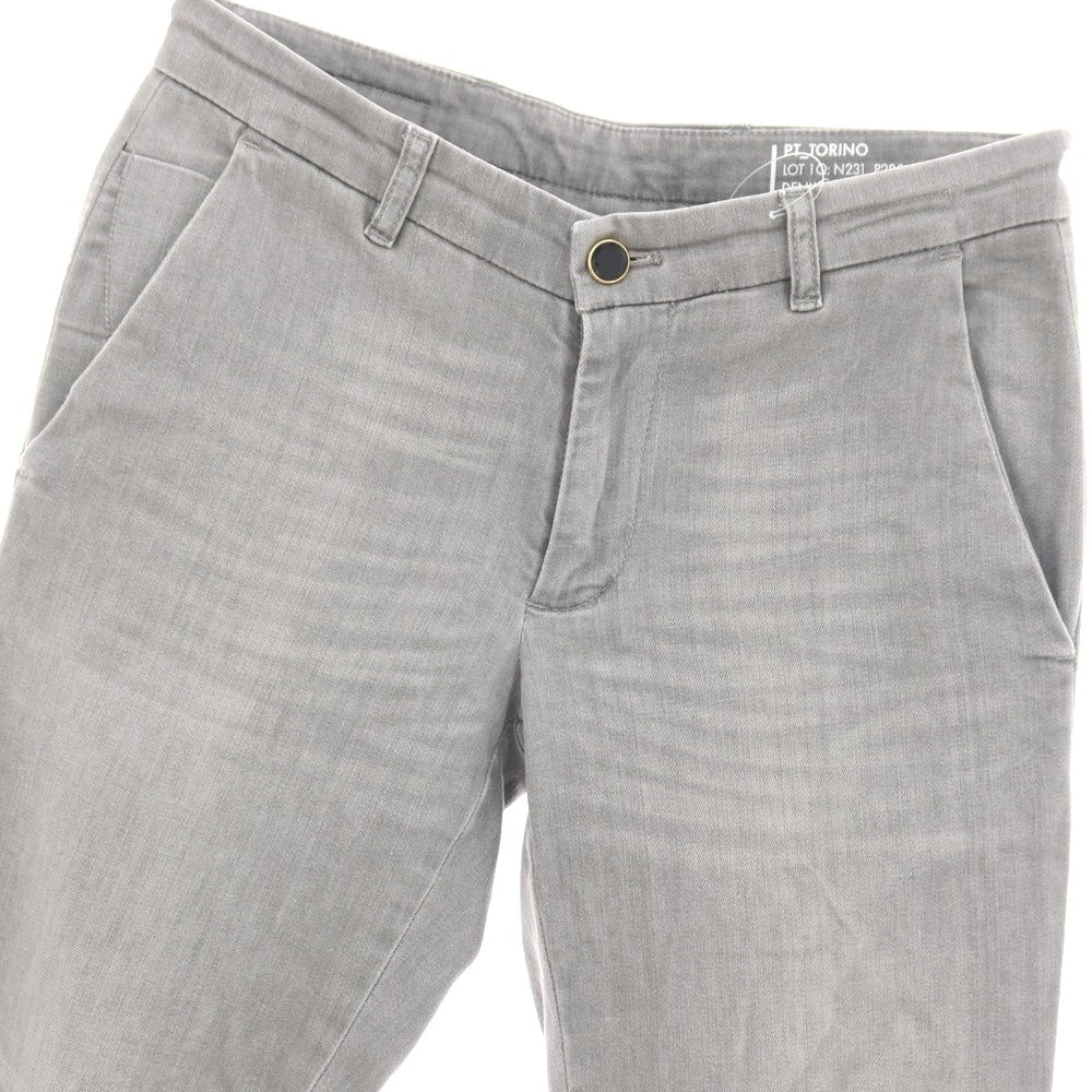 【中古】ピーティートリノ デニム PT TORINO DENIM HOUSE ストレッチ コットン デニムパンツ ジーンズ ライトグレー【サイズ28】【 状態ランクB 】【 メンズ 】
