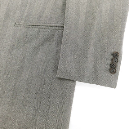 【中古】ストラスブルゴ STRASBURGO ウール ヘリンボーン 3つボタンスーツ グレー【 44 】【 状態ランクC 】【 メンズ 】
