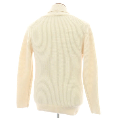 【中古】フィリッポ デ ローレンティス FILIPPO DE LAURENTIIS ウールカシミヤ ショールカラー ダブル4B カーディガン オフホワイト【 46 】【 状態ランクA 】【 メンズ 】