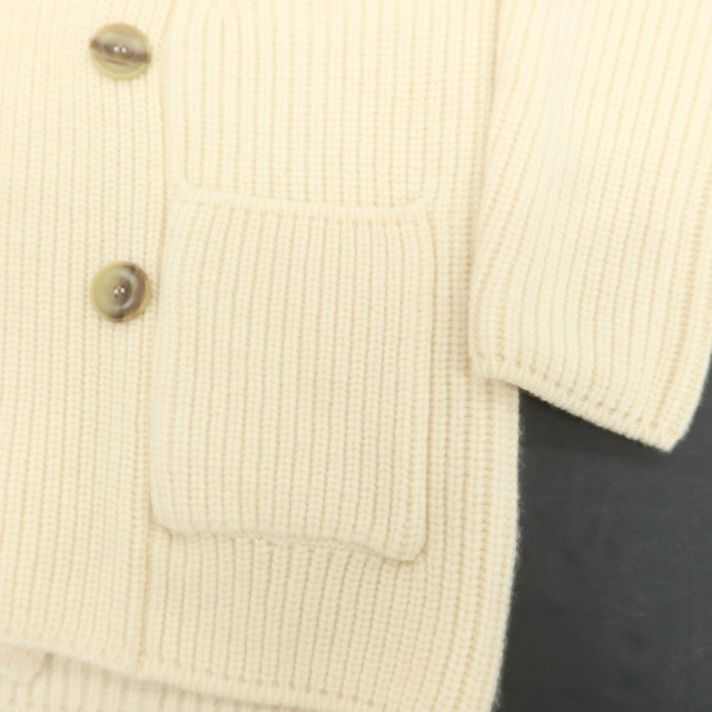 【中古】フィリッポ デ ローレンティス FILIPPO DE LAURENTIIS ウールカシミヤ ショールカラー ダブル4B カーディガン オフホワイト【 46 】【 状態ランクA 】【 メンズ 】