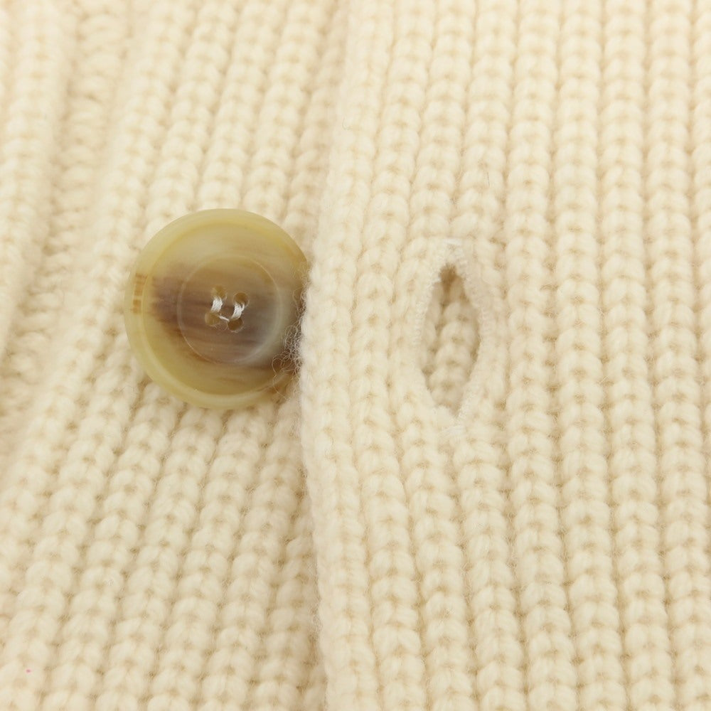 【中古】フィリッポ デ ローレンティス FILIPPO DE LAURENTIIS ウールカシミヤ ショールカラー ダブル4B カーディガン オフホワイト【 46 】【 状態ランクA 】【 メンズ 】