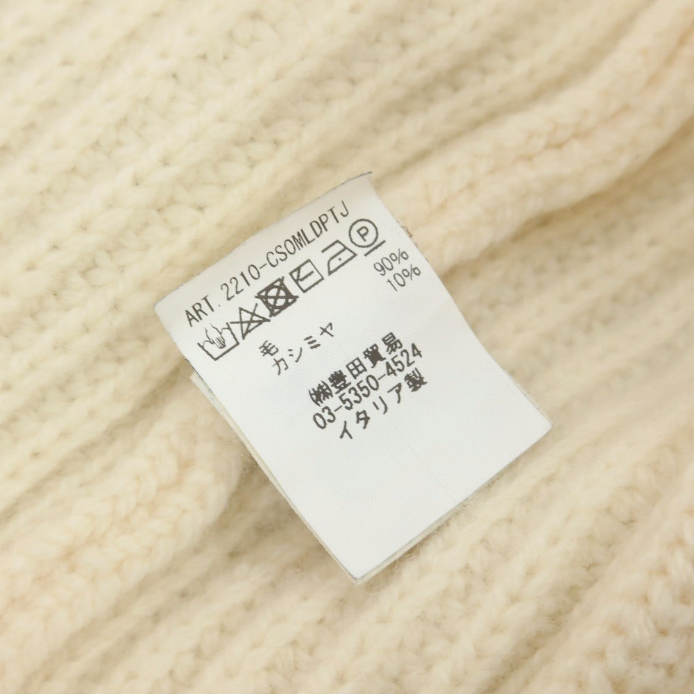 【中古】フィリッポ デ ローレンティス FILIPPO DE LAURENTIIS ウールカシミヤ ショールカラー ダブル4B カーディガン オフホワイト【 46 】【 状態ランクA 】【 メンズ 】