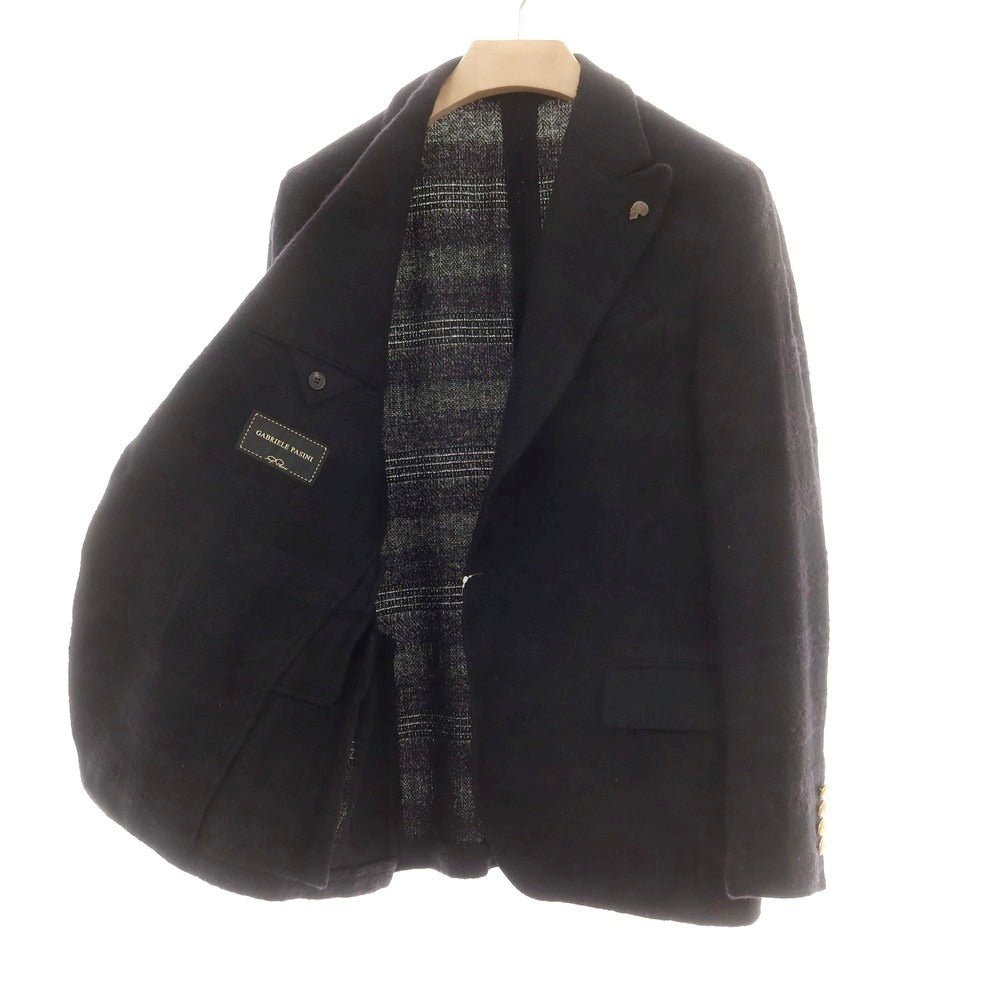 【中古】ガブリエレ パジーニ Gabriele Pasini コットンウール カジュアルジャケット ブラック【 50 】【 状態ランクB 】【 メンズ 】