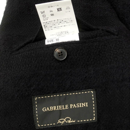 【中古】ガブリエレ パジーニ Gabriele Pasini コットンウール カジュアルジャケット ブラック【 50 】【 状態ランクB 】【 メンズ 】