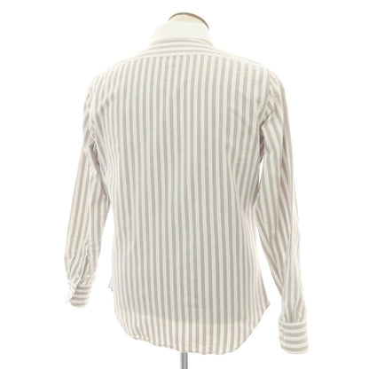 【中古】ボルゾネッラ BOLZONELLA コットン ストライプ クレリック カジュアルシャツ グレーxホワイト【 41 】【 状態ランクC 】【 メンズ 】