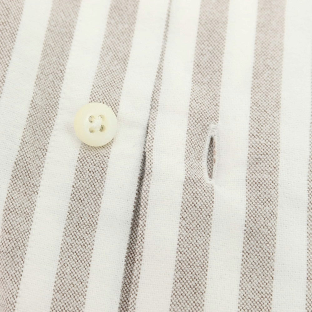 【中古】ボルゾネッラ BOLZONELLA コットン ストライプ クレリック カジュアルシャツ グレーxホワイト【 41 】【 状態ランクC 】【 メンズ 】