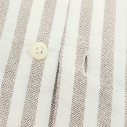 【中古】ボルゾネッラ BOLZONELLA コットン ストライプ クレリック カジュアルシャツ グレーxホワイト【 41 】【 状態ランクC 】【 メンズ 】