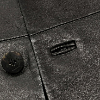 【中古】サルヴァトーレフェラガモ Salvatore Ferragamo レザー テーラードジャケット ブラック【 46 】【 状態ランクB 】【 メンズ 】