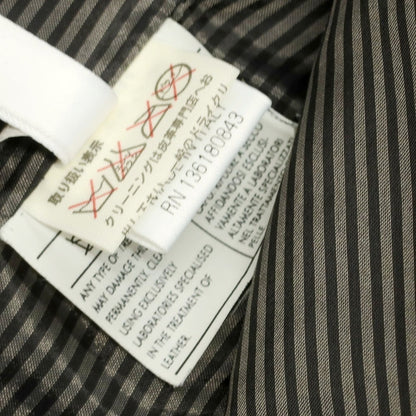 【中古】サルヴァトーレフェラガモ Salvatore Ferragamo レザー テーラードジャケット ブラック【 46 】【 状態ランクB 】【 メンズ 】