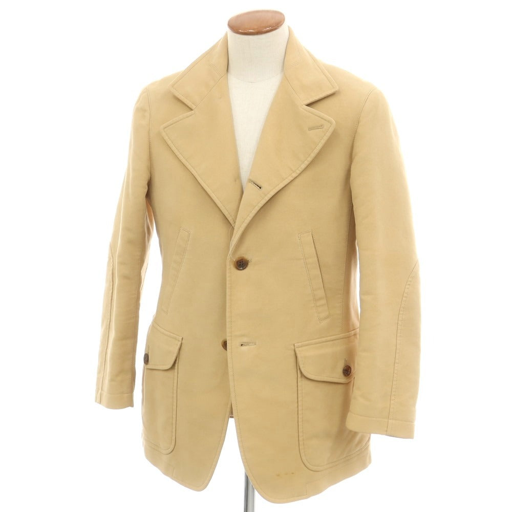 【中古】サルヴァトーレフェラガモ Salvatore Ferragamo コットン 中綿ジャケット イエローベージュ【 46 】【 状態ランクC 】【 メンズ 】