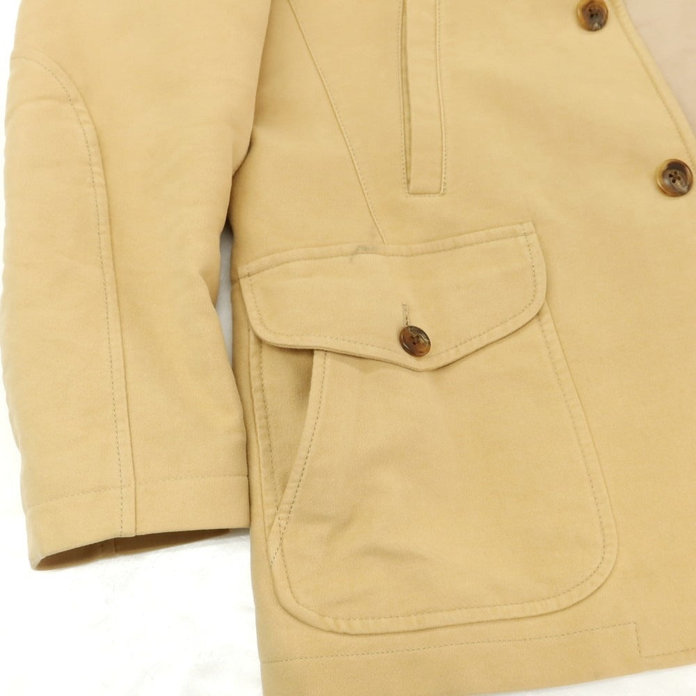 【中古】サルヴァトーレフェラガモ Salvatore Ferragamo コットン 中綿ジャケット イエローベージュ【 46 】【 状態ランクC 】【 メンズ 】