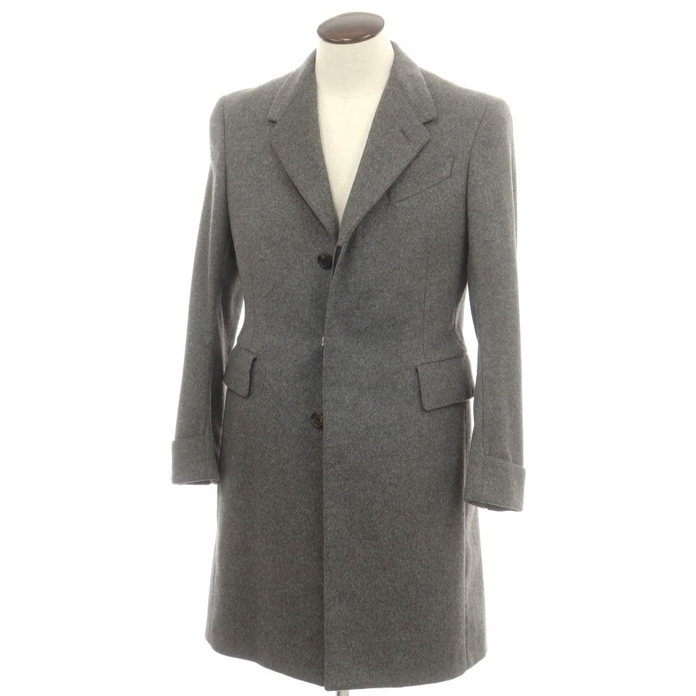 【中古】ポールスミスコレクション PAUL SMITH COLLECTION アンゴラ チェスターフィールドコート グレー【 L 】【 状態ランクB 】【 メンズ 】