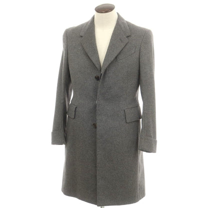 【中古】ポールスミスコレクション PAUL SMITH COLLECTION アンゴラ チェスターフィールドコート グレー【 L 】【 状態ランクB 】【 メンズ 】