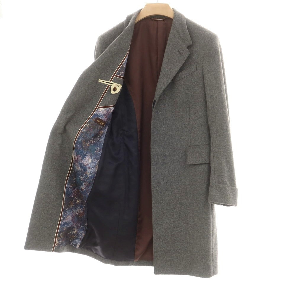 【中古】ポールスミスコレクション PAUL SMITH COLLECTION アンゴラ チェスターフィールドコート グレー【 L 】【 状態ランクB 】【 メンズ 】