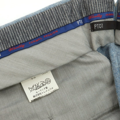 【中古】ピーティーゼロウーノ PT01 BEAMS F別注 Woolly SUPER 110’S ウール ドレススラックスパンツ ライトブルー【 48 】【 状態ランクC 】【 メンズ 】