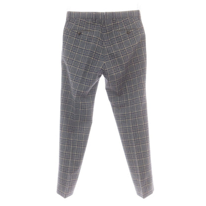 【中古】ピーティーゼロウーノ PT01 Fulham Rd. ウール チェック ドレススラックスパンツ グレーxネイビー【 46 】【 状態ランクB 】【 メンズ 】