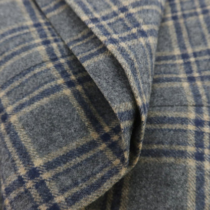 【中古】ピーティーゼロウーノ PT01 Fulham Rd. ウール チェック ドレススラックスパンツ グレーxネイビー【 46 】【 状態ランクB 】【 メンズ 】