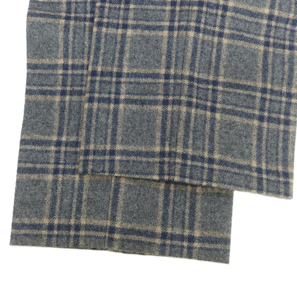 【中古】ピーティーゼロウーノ PT01 Fulham Rd. ウール チェック ドレススラックスパンツ グレーxネイビー【 46 】【 状態ランクB 】【 メンズ 】