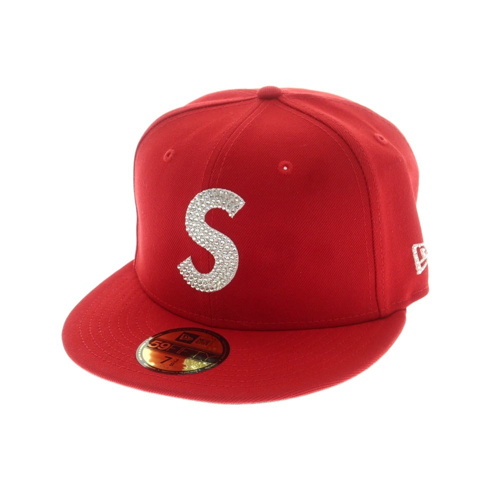 【中古】シュプリーム Supreme 2025年秋冬 Swarovski S Logo New Era BBキャップ レッド【 7 3/8 】【 状態ランクA 】【 メンズ 】