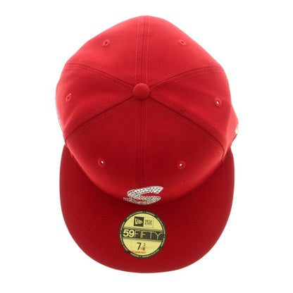 【中古】シュプリーム Supreme 2025年秋冬 Swarovski S Logo New Era BBキャップ レッド【 7 3/8 】【 状態ランクA 】【 メンズ 】