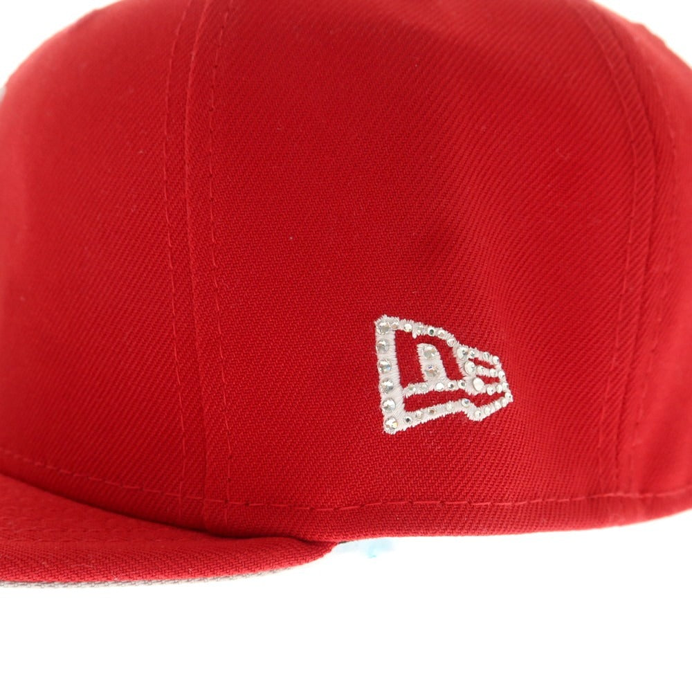 【中古】シュプリーム Supreme 2025年秋冬 Swarovski S Logo New Era BBキャップ レッド【サイズ7 3/8】【 状態ランクA 】【 メンズ 】[CPD]