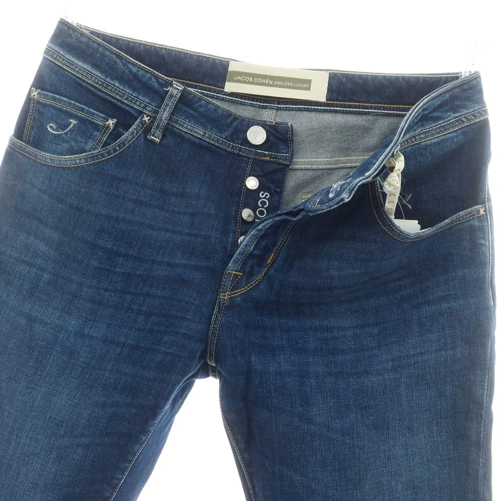 【新品】ヤコブコーエン JACOB COHEN SCOTT ストレッチ デニムパンツ ジーンズ ダークブルー【 34 】【 状態ランクN 】【 メンズ 】