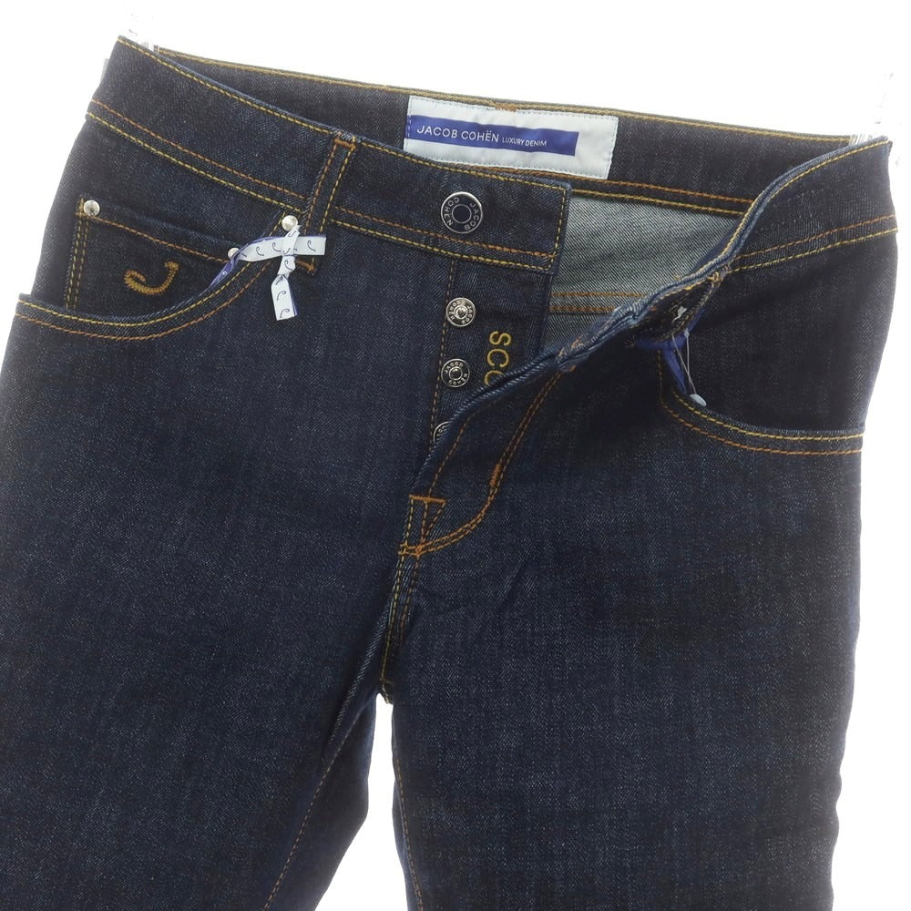 【新品】ヤコブコーエン JACOB COHEN SCOTT ストレッチ デニムパンツ ジーンズ ネイビー【 28 】【 状態ランクN 】【 メンズ 】
