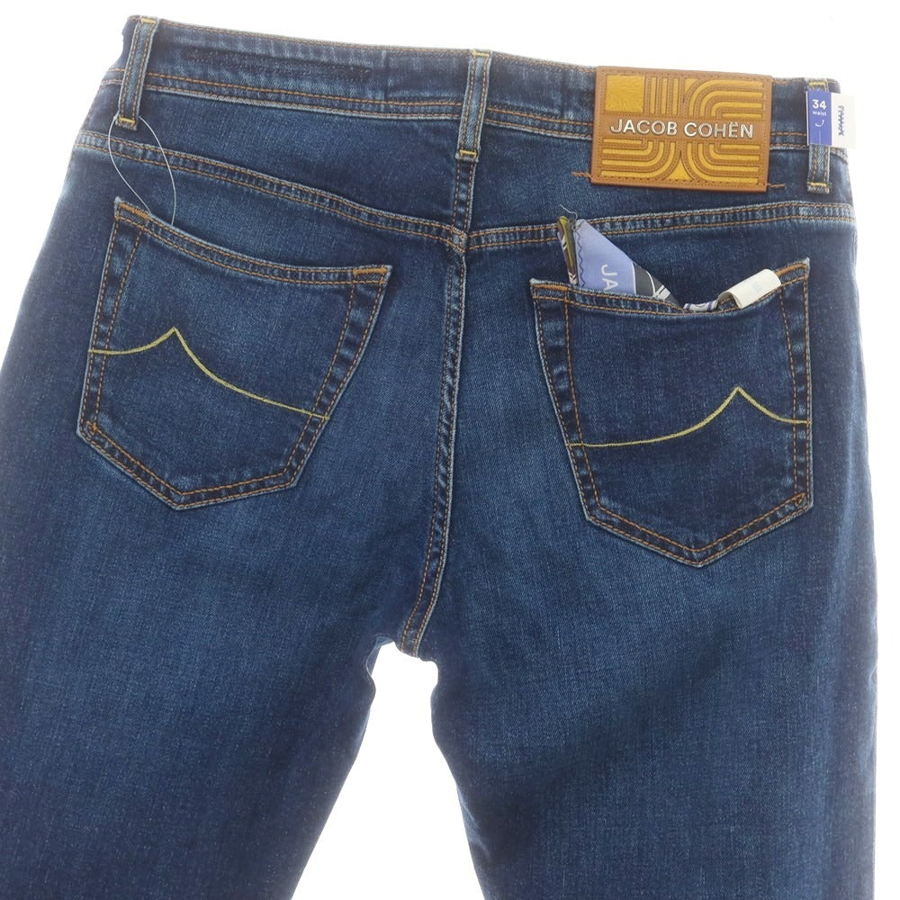 【新品】ヤコブコーエン JACOB COHEN BARD ストレッチ カシミヤ混 デニムパンツ ジーンズ ダークブルー【 34 】【 状態ランクN 】【 メンズ 】