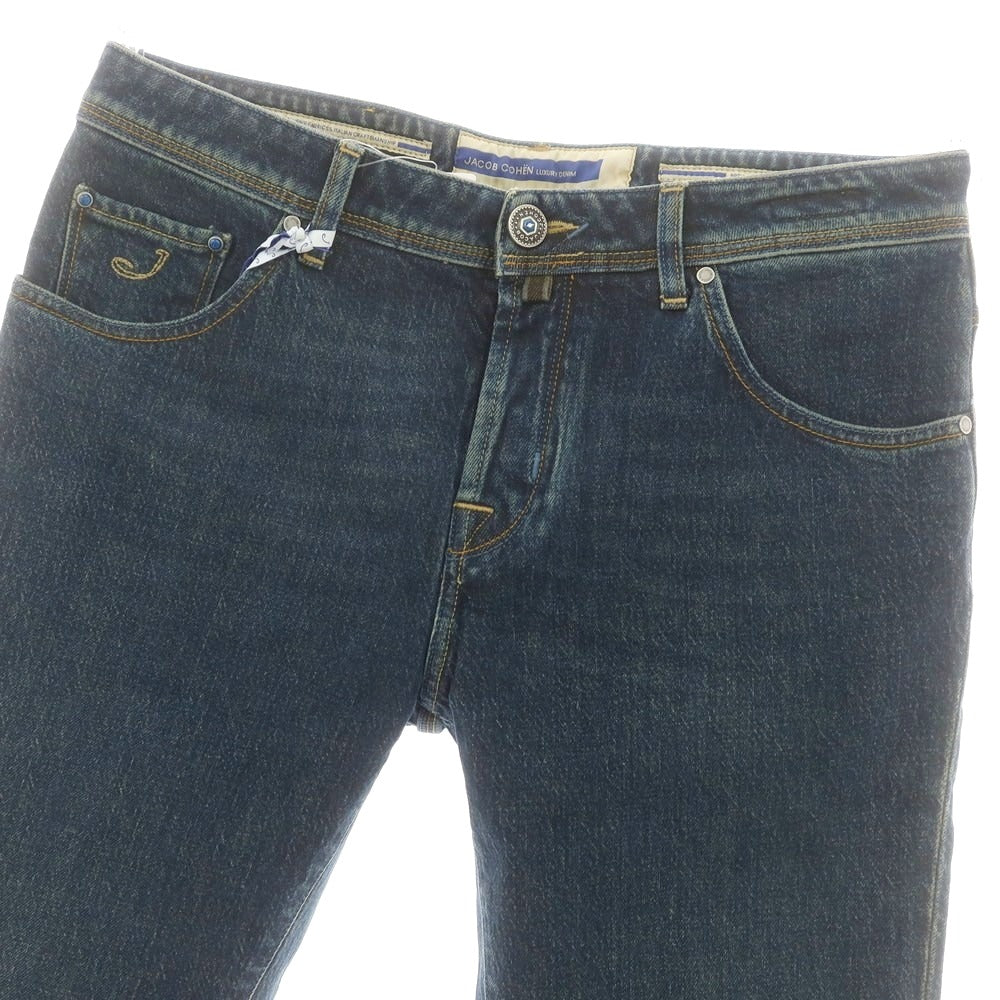 【新品】ヤコブコーエン JACOB COHEN SCOTT ストレッチ デニムパンツ ジーンズ ネイビー系【 34 】【 状態ランクN 】【 メンズ 】