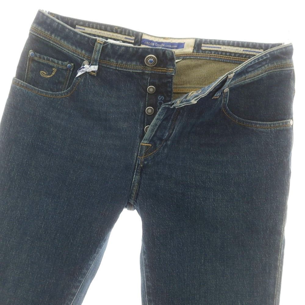 【新品】ヤコブコーエン JACOB COHEN SCOTT ストレッチ デニムパンツ ジーンズ ネイビー系【 34 】【 状態ランクN 】【 メンズ 】