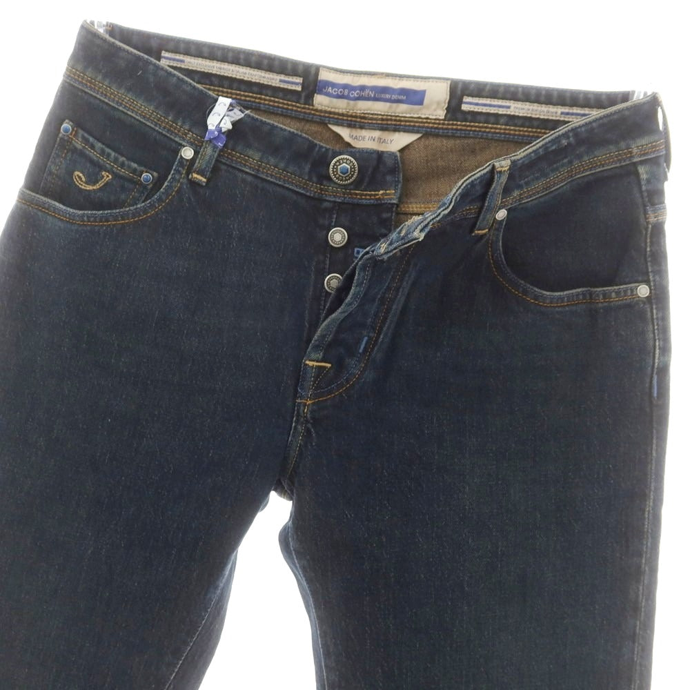 【新品】ヤコブコーエン JACOB COHEN BARNY ストレッチ デニムパンツ ジーンズ ネイビー系【 34 】【 状態ランクN 】【 メンズ 】